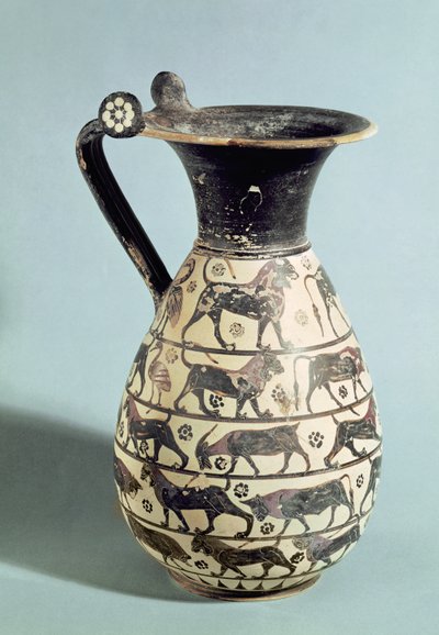 Corinthian Oinochoe Decorated with Lions, from Vulci by Greek